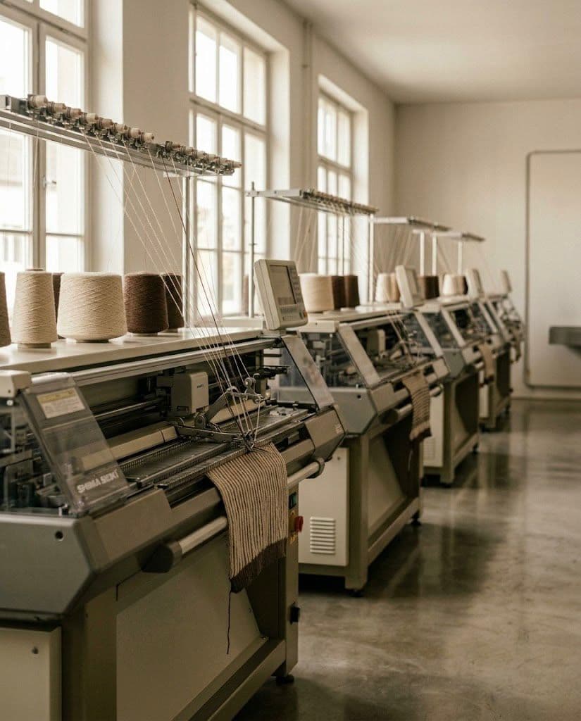 Taller de producción Büho — máquinas de tejer